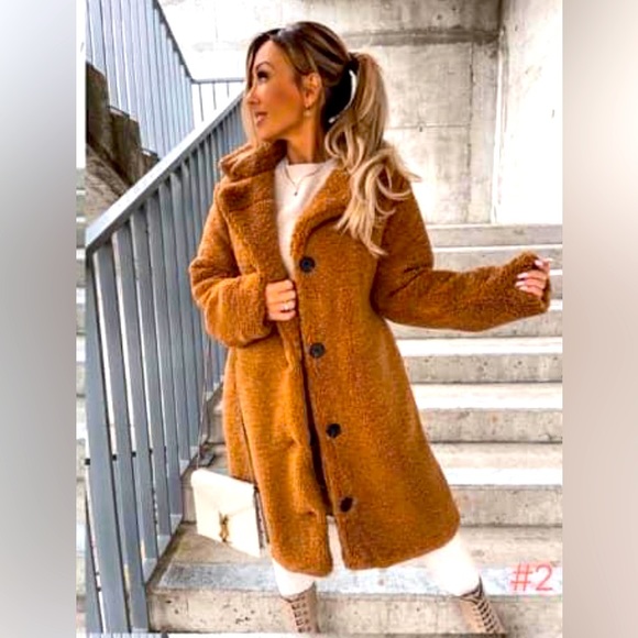 Jackets & Blazers - Sherpa Trench Style Coat NWOT : Caramel color